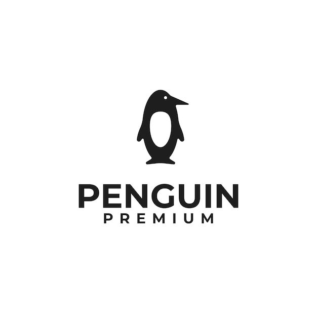Pingüino Logo Diseño Concepto Vector Ilustración Símbolo Icono