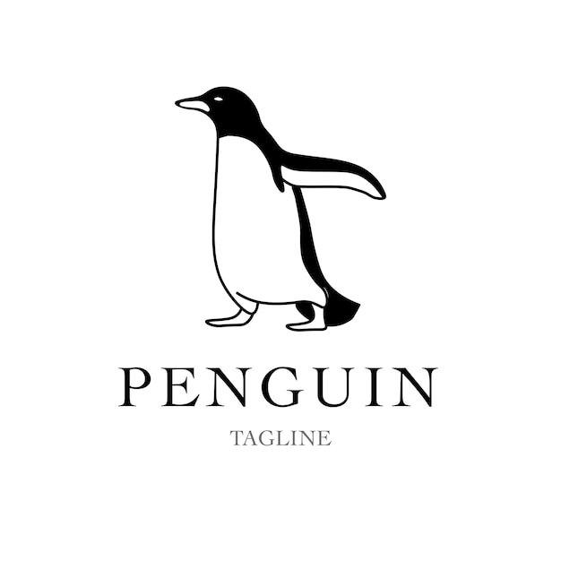 Pingüino logo simple ilustración gráfico pingüino elemento icono