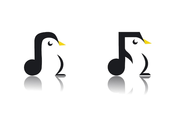 Vector pinguino musical