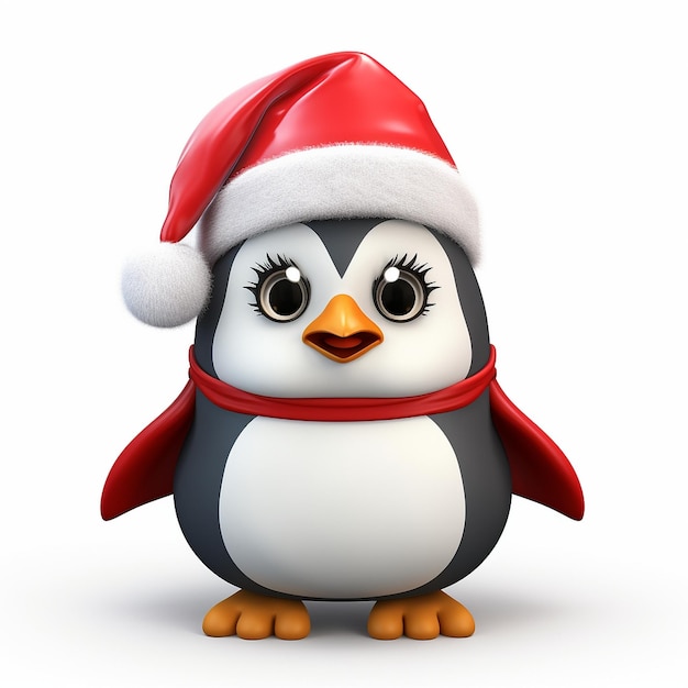 Vector el pingüino de navidad