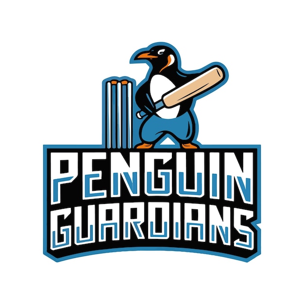 un pingüino con un palo en el medio