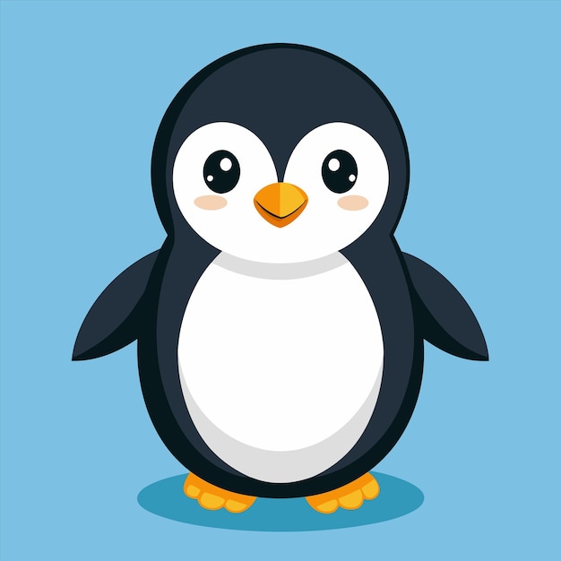 un pingüino con un pecho blanco y un pico amarillo