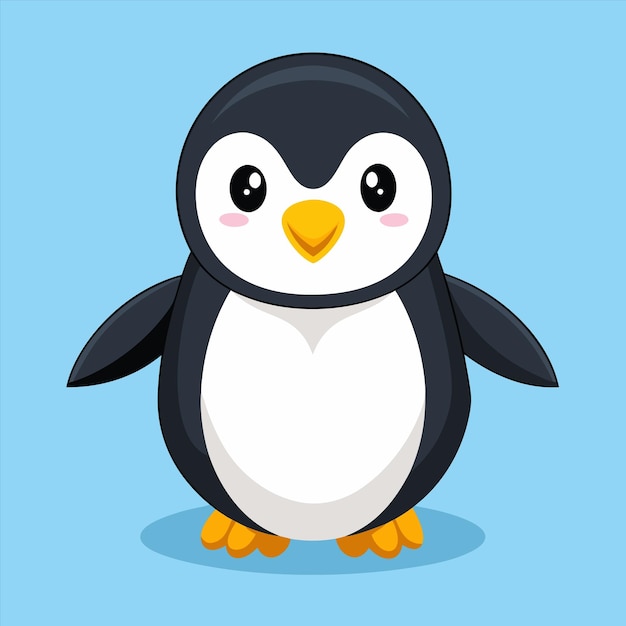 un pingüino con un pico amarillo y un pico blanco y un picos amarillo