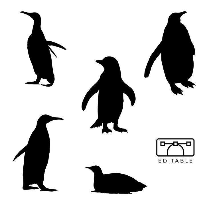 Pingüino Siluetas