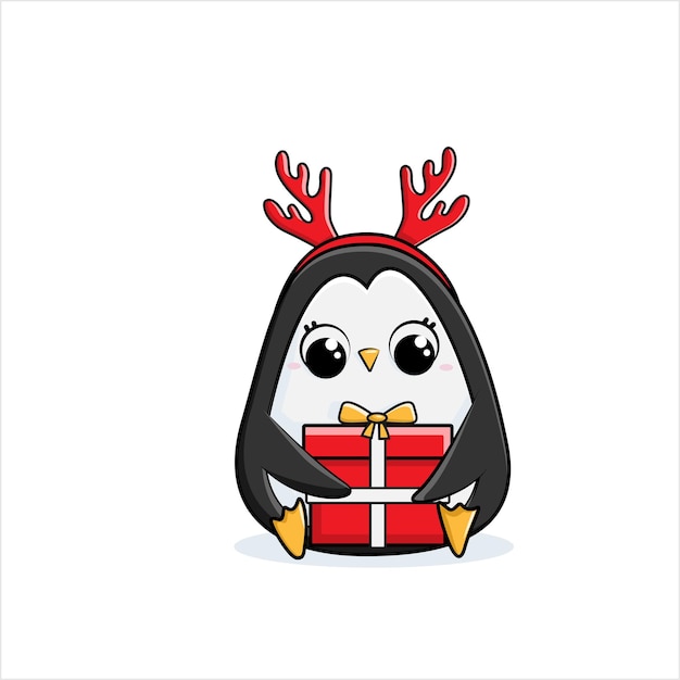 Pingüinos navideños ilustraciones navideñas de lindos pingüinos con accesorios como gorros de punto suéteres bufandas