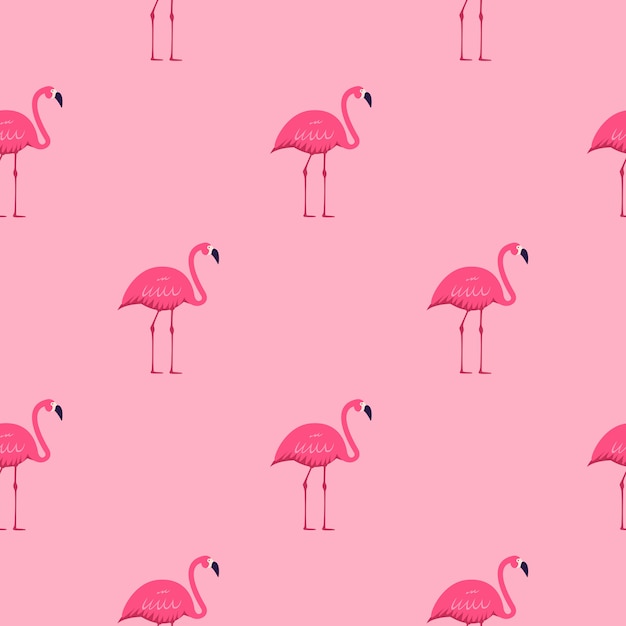 Pink Flamingo sin fisuras de fondo. Ilustración