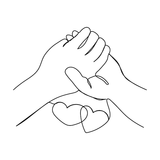 Pinky promete línea de dedos estilo de arte ilustración vectorial Pinky Swear Arte imprimible Pinky Promise