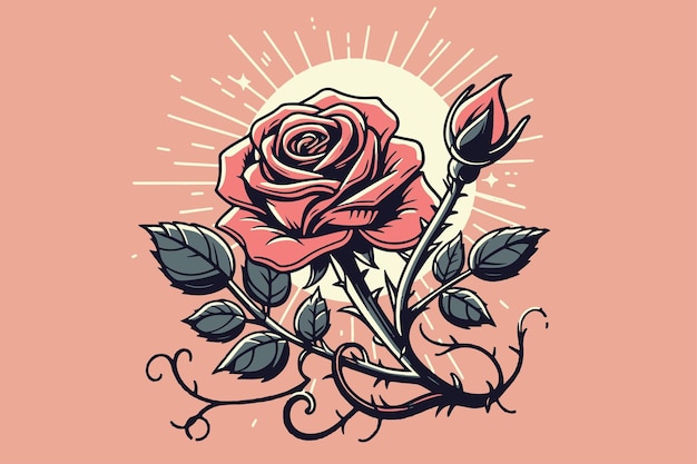 Un pino de duna rosado fusionado al sol