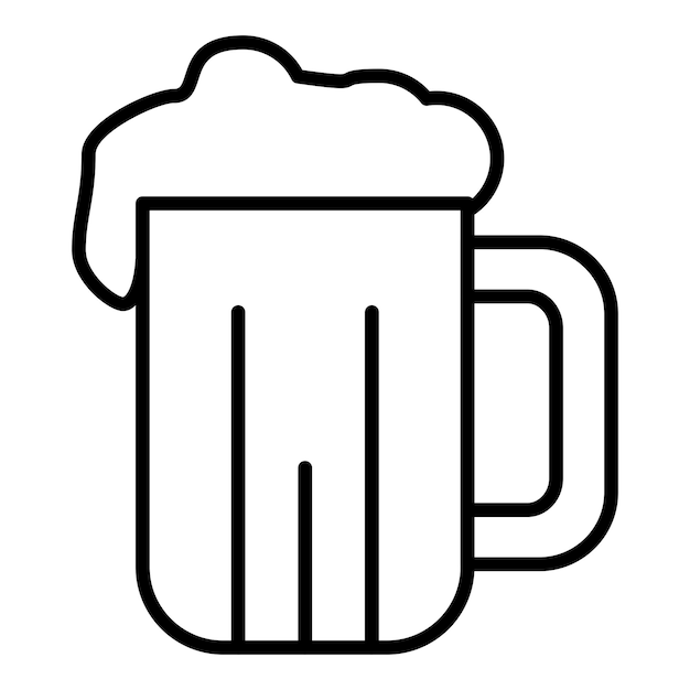 Pint de estilo icono de la cerveza