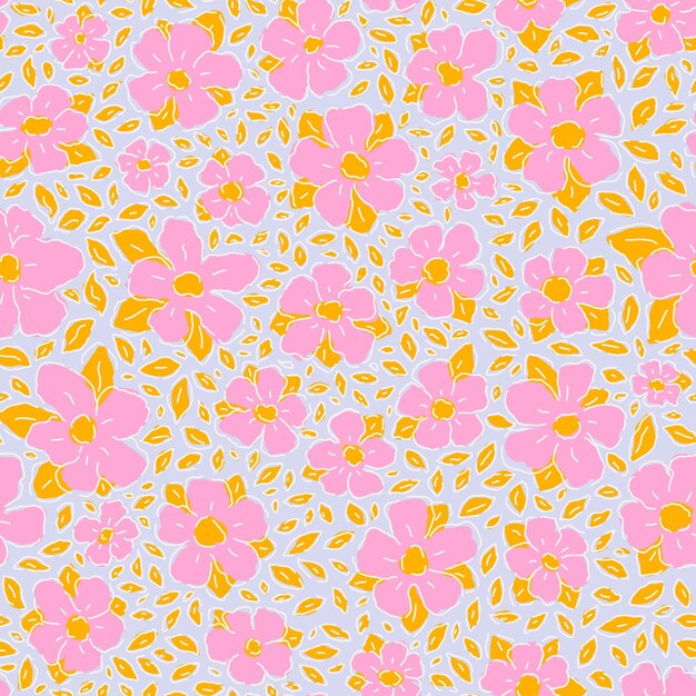 Pintadas a mano Flores exóticas Vector de patrones sin costuras Ilustración de patrones exóticos