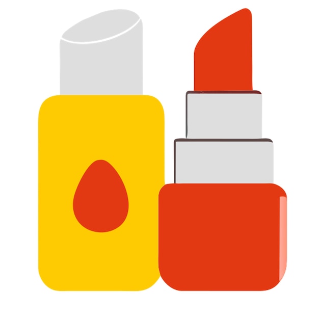 pintalabios y rubor icono formas de colores
