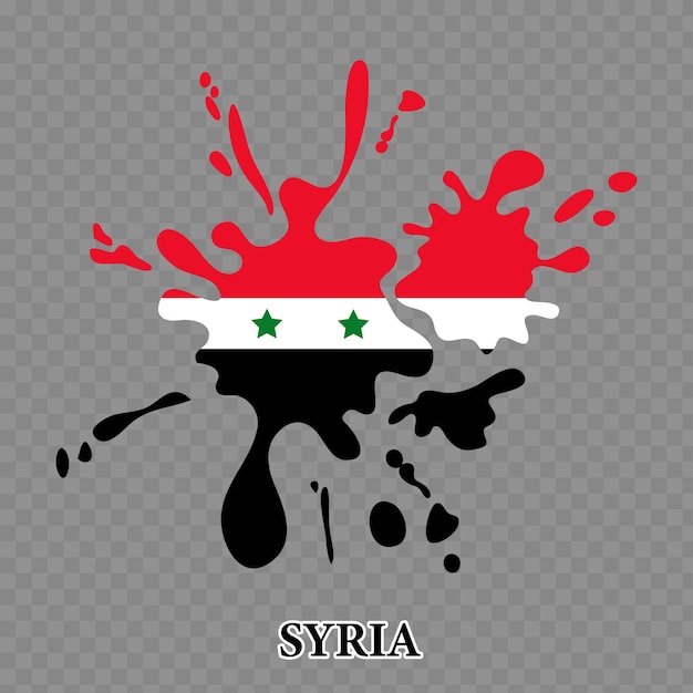 Vector pintar la bandera nacional siria