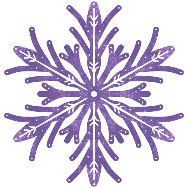 pintar copos de nieve ilustración signo de clima frío de invierno símbolo de belleza única Pintado a mano