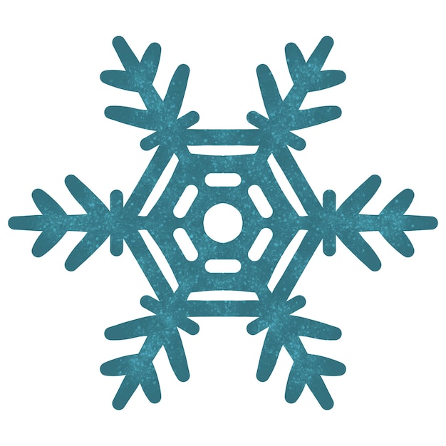 pintar copos de nieve ilustración signo de clima frío de invierno símbolo de belleza única Pintado a mano