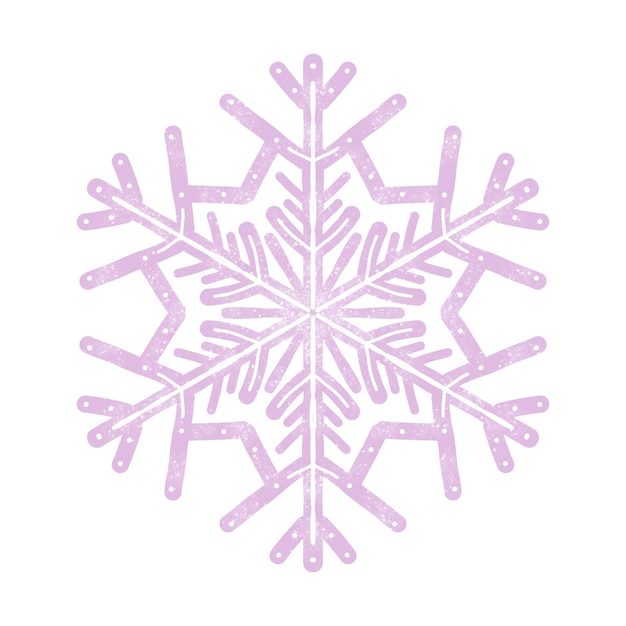 pintar copos de nieve ilustración signo de clima frío de invierno símbolo de belleza única Pintado a mano