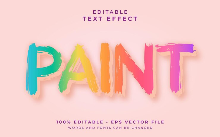 Vector pintar efecto de texto editable