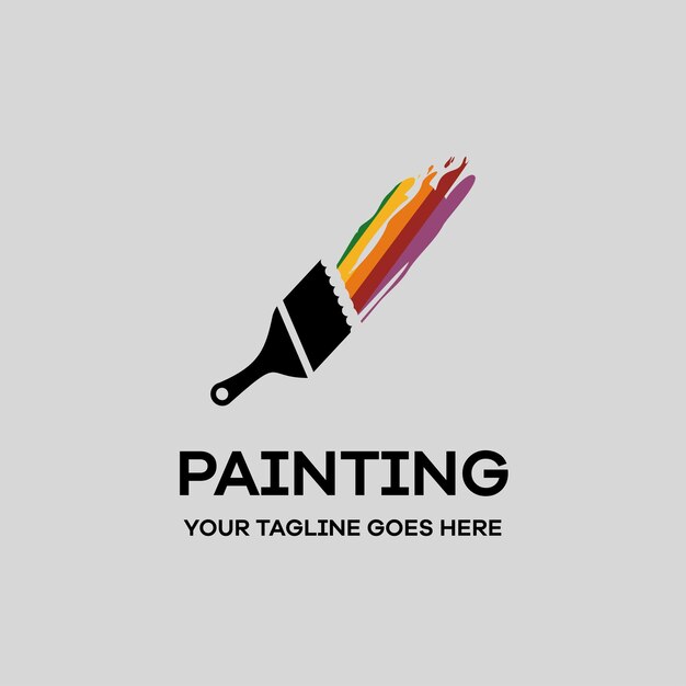 Pinte el vector colorido del logotipo de la compañía