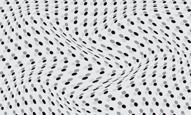 una pintura abstracta blanca y negra de un fondo punteado blanco y negro