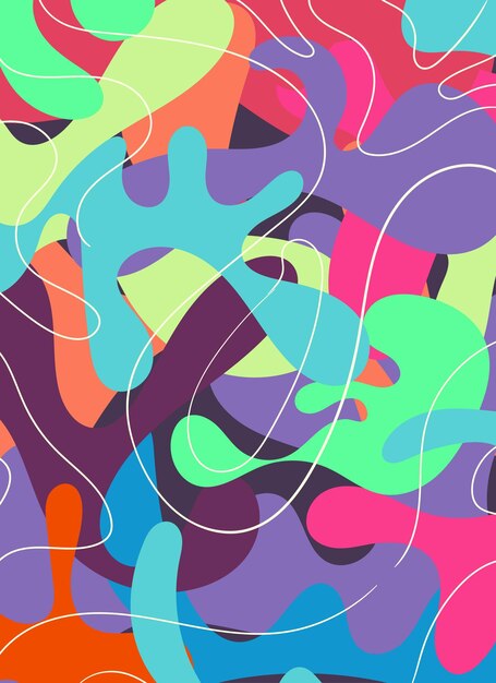 una pintura abstracta colorida de un diseño colorido