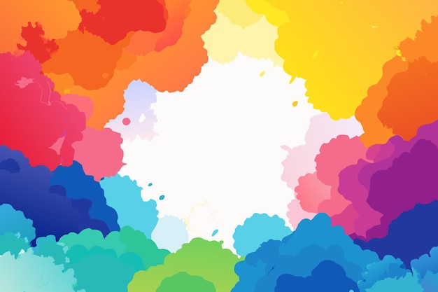 una pintura abstracta colorida de un fondo de color arco iris