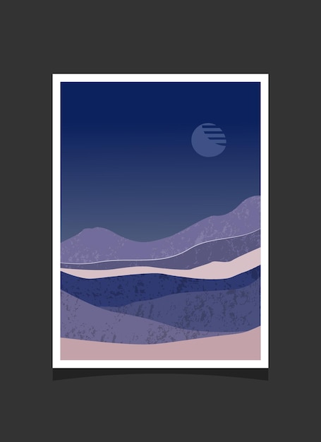 Pintura abstracta de montaña, Fondo abstracto, Vector Premium