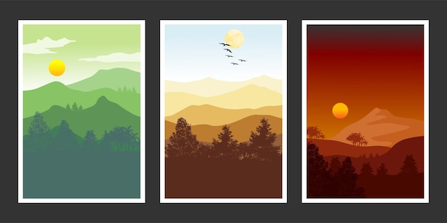 Pintura abstracta de montaña, Fondo abstracto, Vector Premium