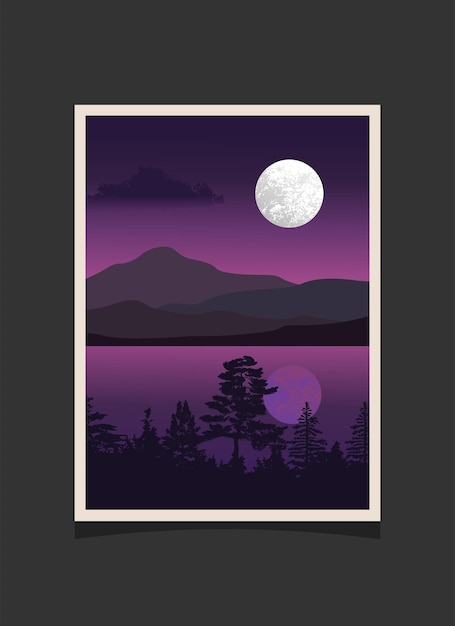 Pintura abstracta de montaña, Fondo abstracto, Vector Premium