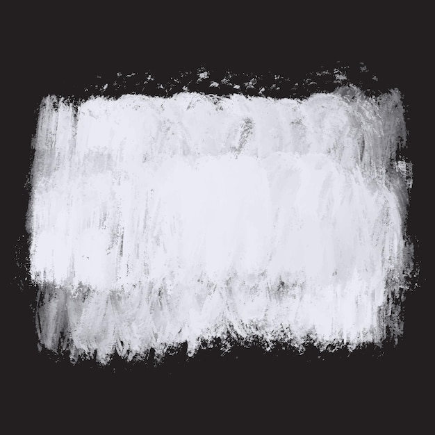 Pintura acrílica de aceite blanco sobre fondo negro Textura de pintura de pincel de arte blanco para banner de venta e ilustrador de vectores de tarjetas de visita