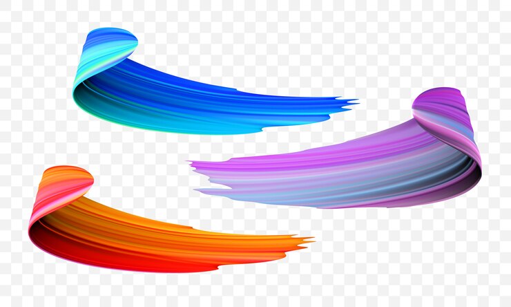 Vector pintura acrílica pincel color trazos abstractos