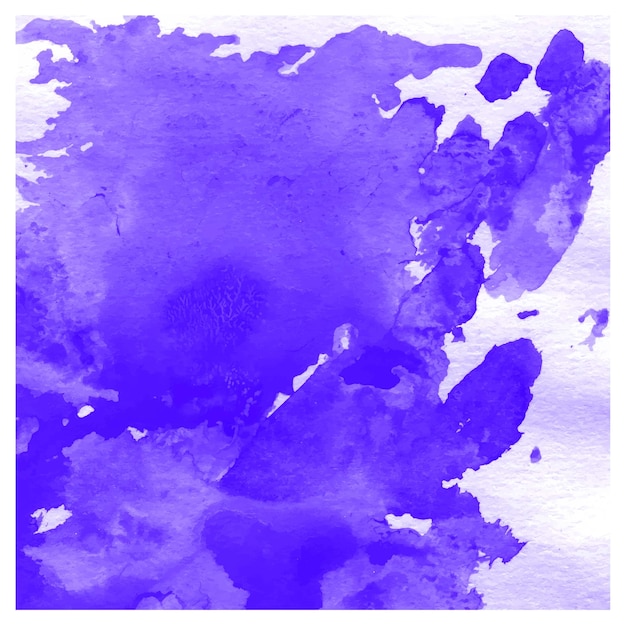 Una pintura de acuarela azul y violeta con la palabra azul