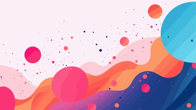 una pintura en acuarela de burbujas coloridas en un fondo colorido