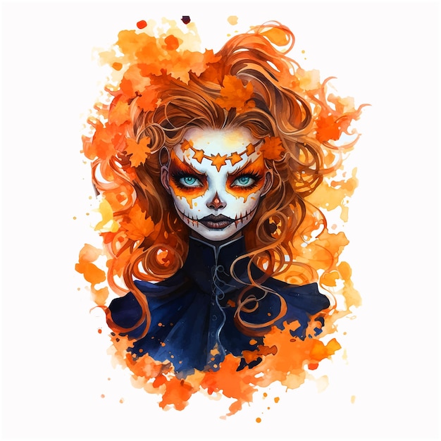 Pintura en acuarela de Halloween Ilustración artística