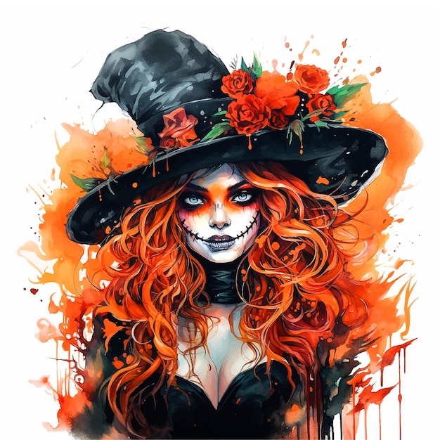 Pintura en acuarela de Halloween Ilustración artística