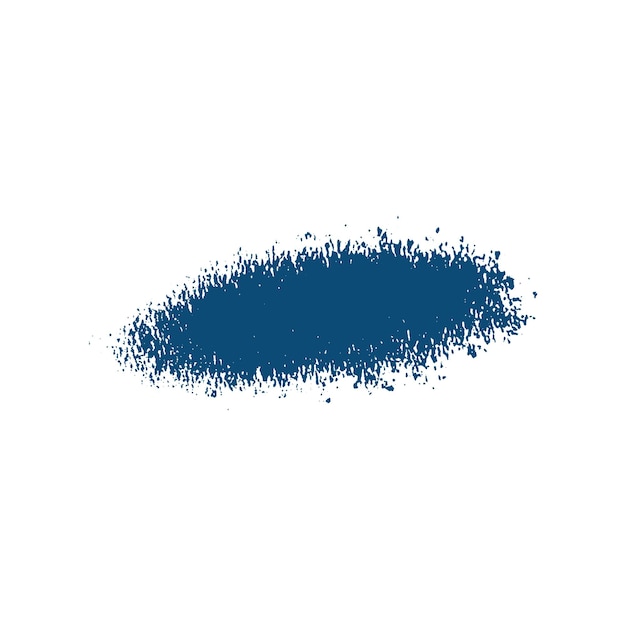Pintura de acuarela o tinta con pincel azul oscuro