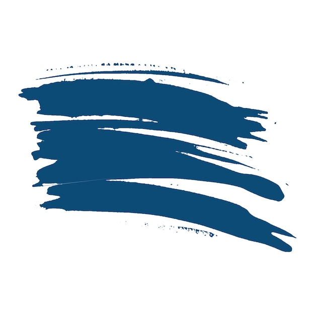 Pintura de acuarela o tinta con pincel azul oscuro