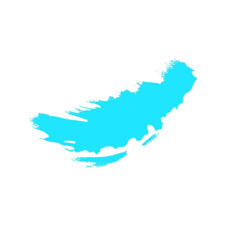 Vector pintura en acuarela con pincel azul claro