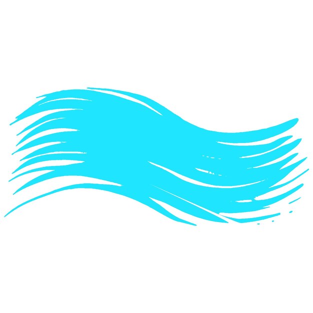 Pintura en acuarela con pincel azul claro