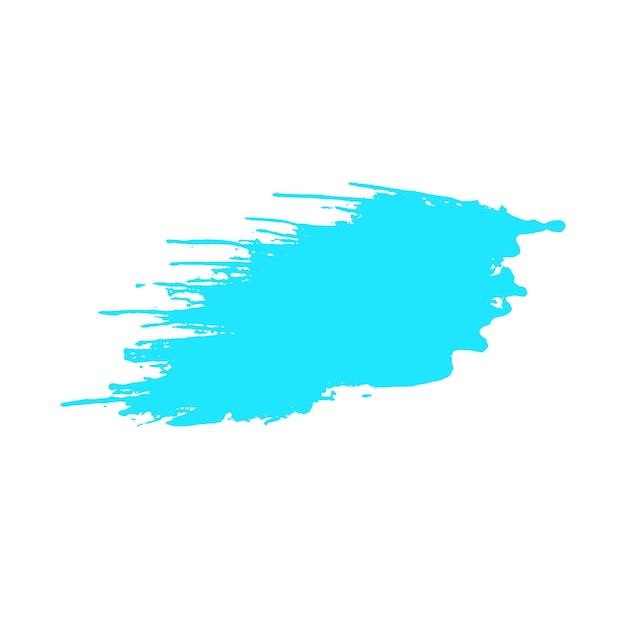 Vector pintura en acuarela con pincel azul claro