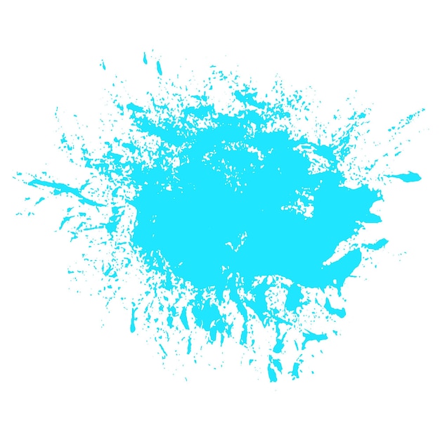 Pintura en acuarela con pincel azul claro