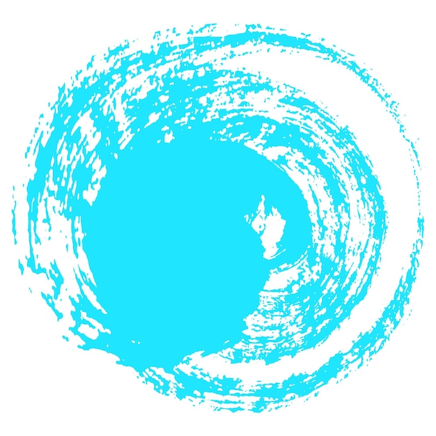 Pintura en acuarela con pincel azul claro