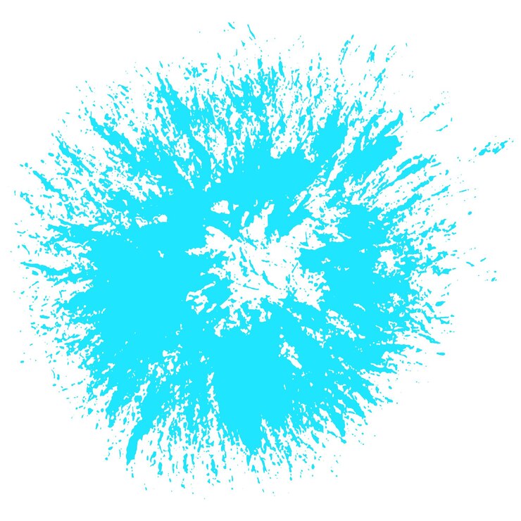 Vector pintura en acuarela con pincel azul claro