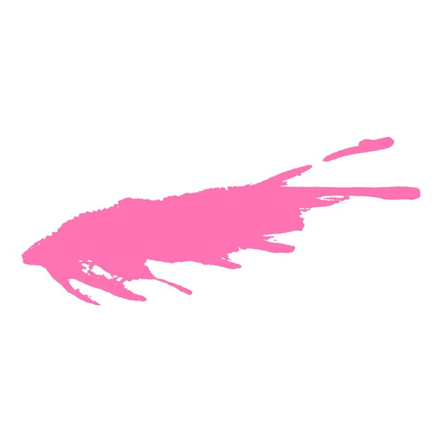 Pintura de acuarela con pincel rosado