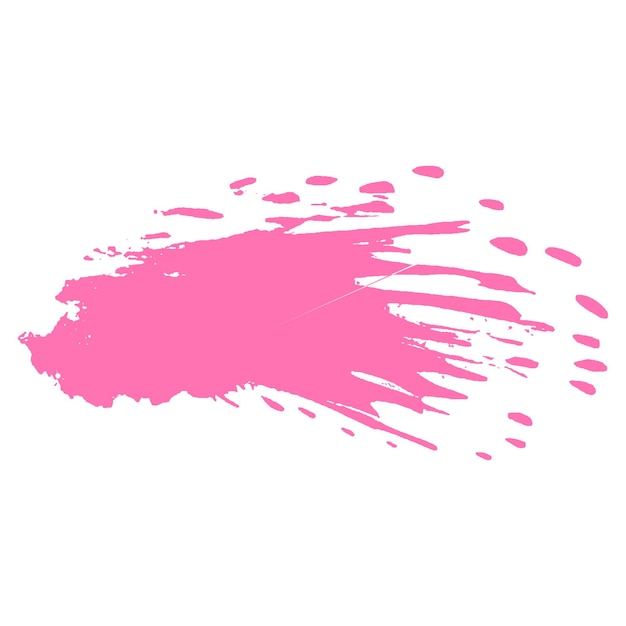 Pintura de acuarela con pincel rosado