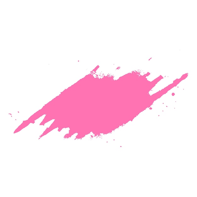 Pintura de acuarela con pincel rosado