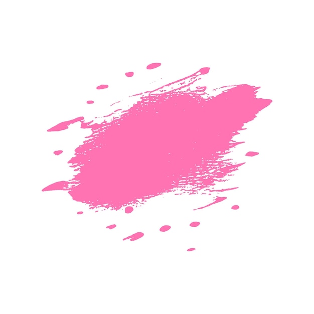 Pintura de acuarela con pincel rosado