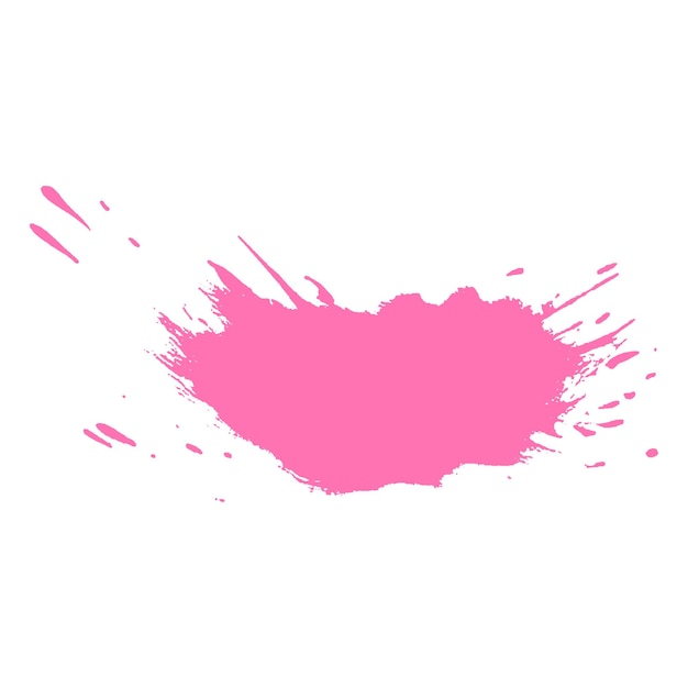 Pintura de acuarela con pincel rosado