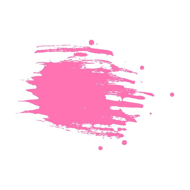 Pintura de acuarela con pincel rosado