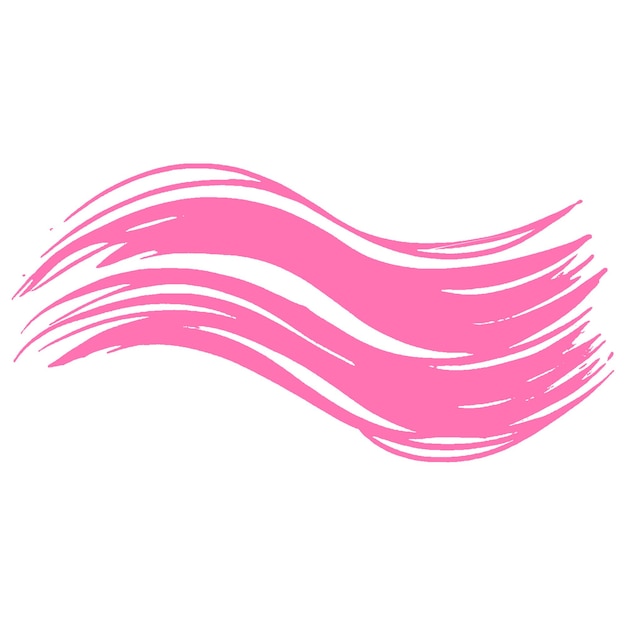 Pintura de acuarela con pincel rosado