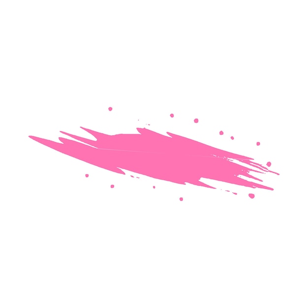 Pintura de acuarela con pincel rosado