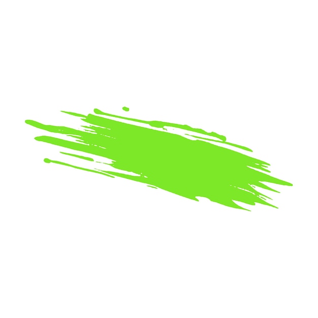 Pintura de acuarela con pincel verde